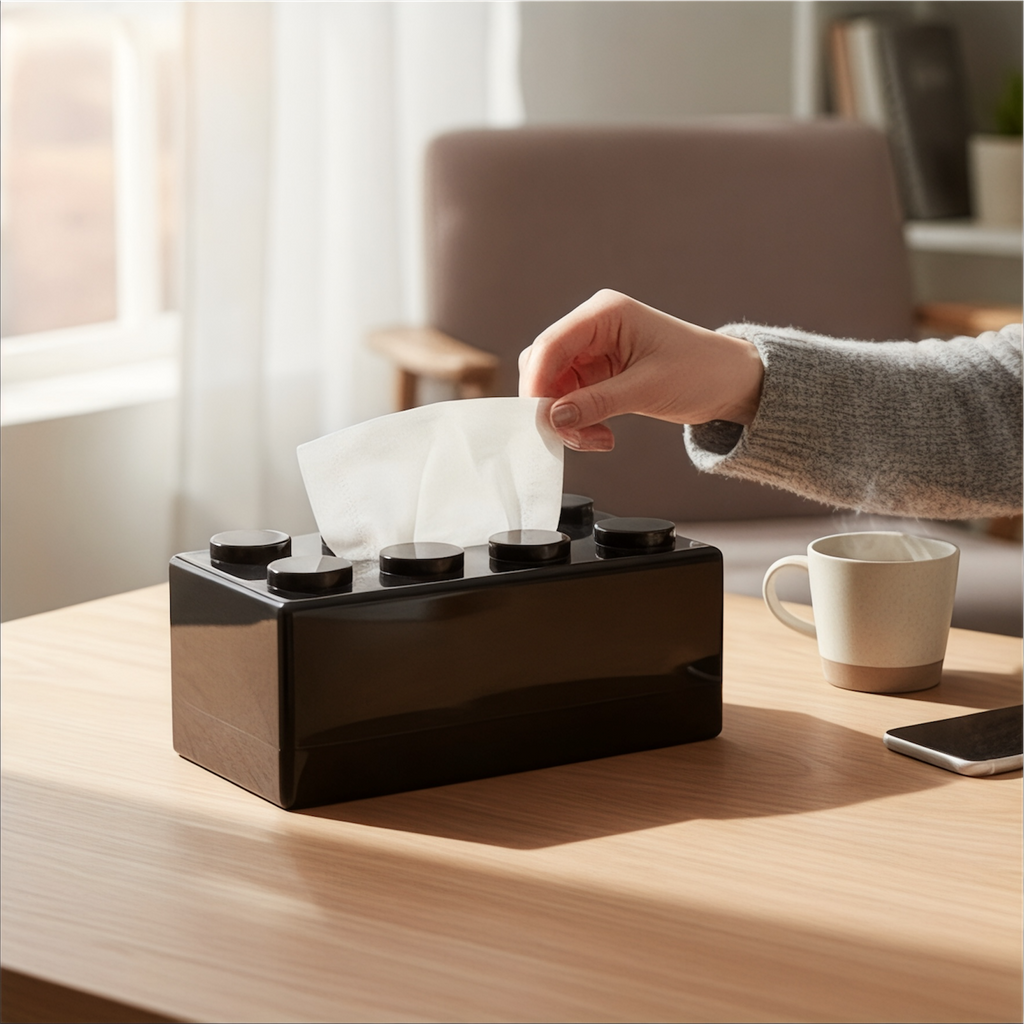 Boîte à Mouchoirs Design en Bloc – Élégante et Fonctionnelle