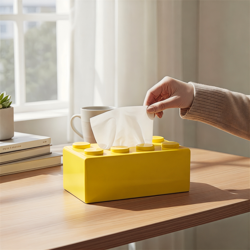 Boîte à Mouchoirs Design en Bloc – Élégante et Fonctionnelle
