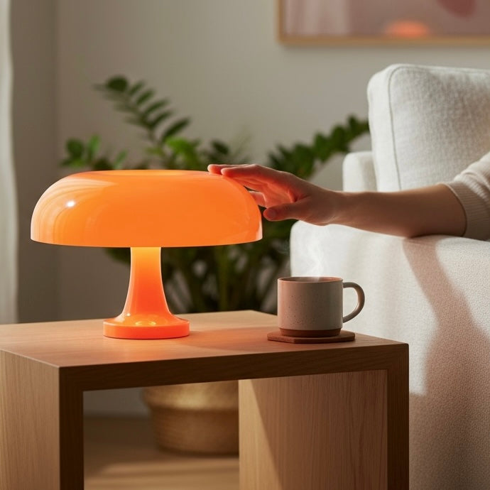 Lampe Champignon Design – Style Vintage & Moderne – Éclairage d’Ambiance LED 28 cm