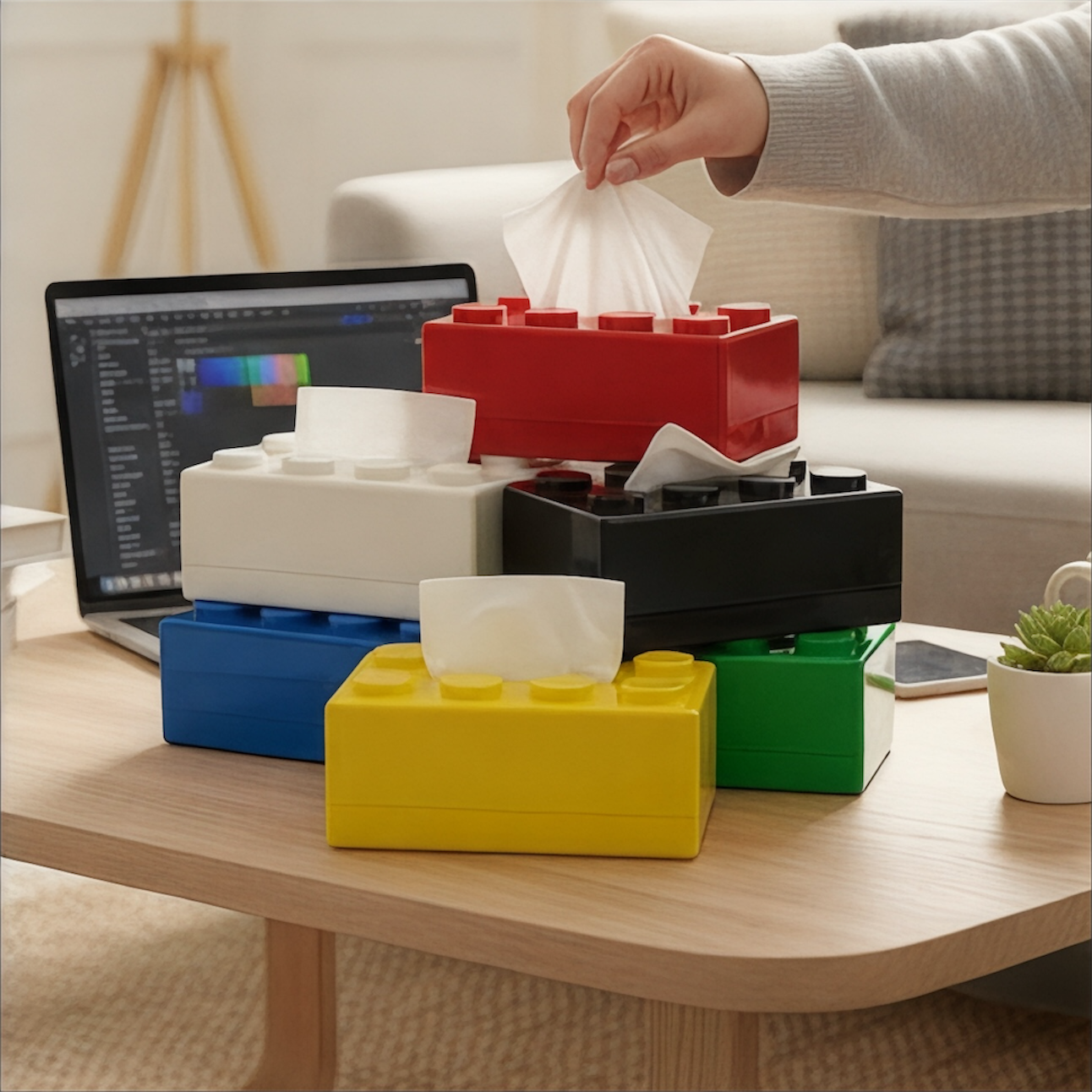 Boîte à Mouchoirs Design en Bloc – Élégante et Fonctionnelle